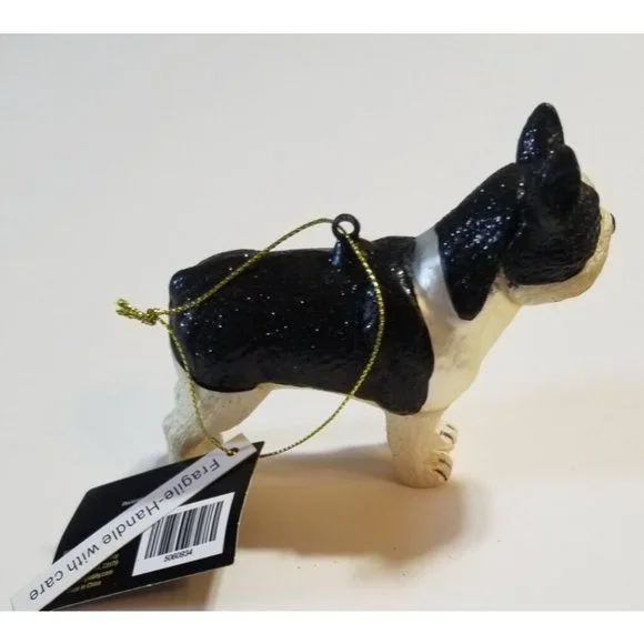 Robert Stanley Home Collection Christmas Ornament Boston Terrier Dog Black White - Picture 4 of 9